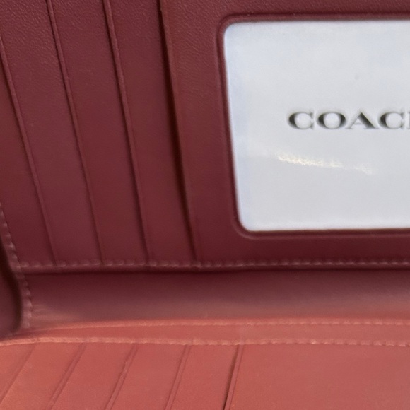 Coach Wallet color Taupe Medium Zip-Around Gold Hardware Pebbled Leather - Picture 13 of 15